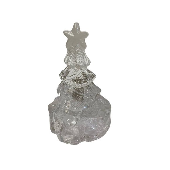 Christmas Candle Holder Frosted Glass Votive Holiday Decor Lead Crystal Tea - Picture 1 of 6